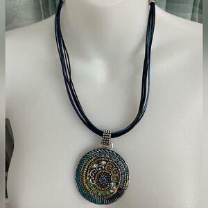 Chico’s Boho Mandela Style Pendant Necklace